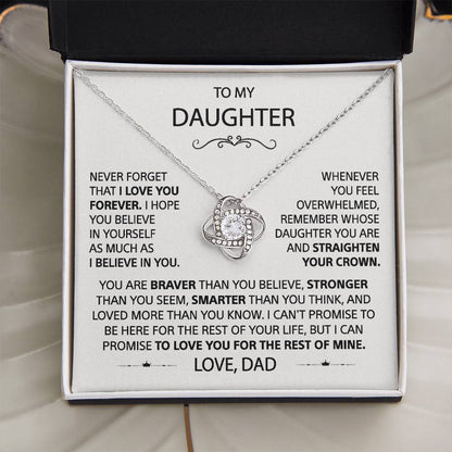 To my Daughter - Knot Love necklace, from Dad