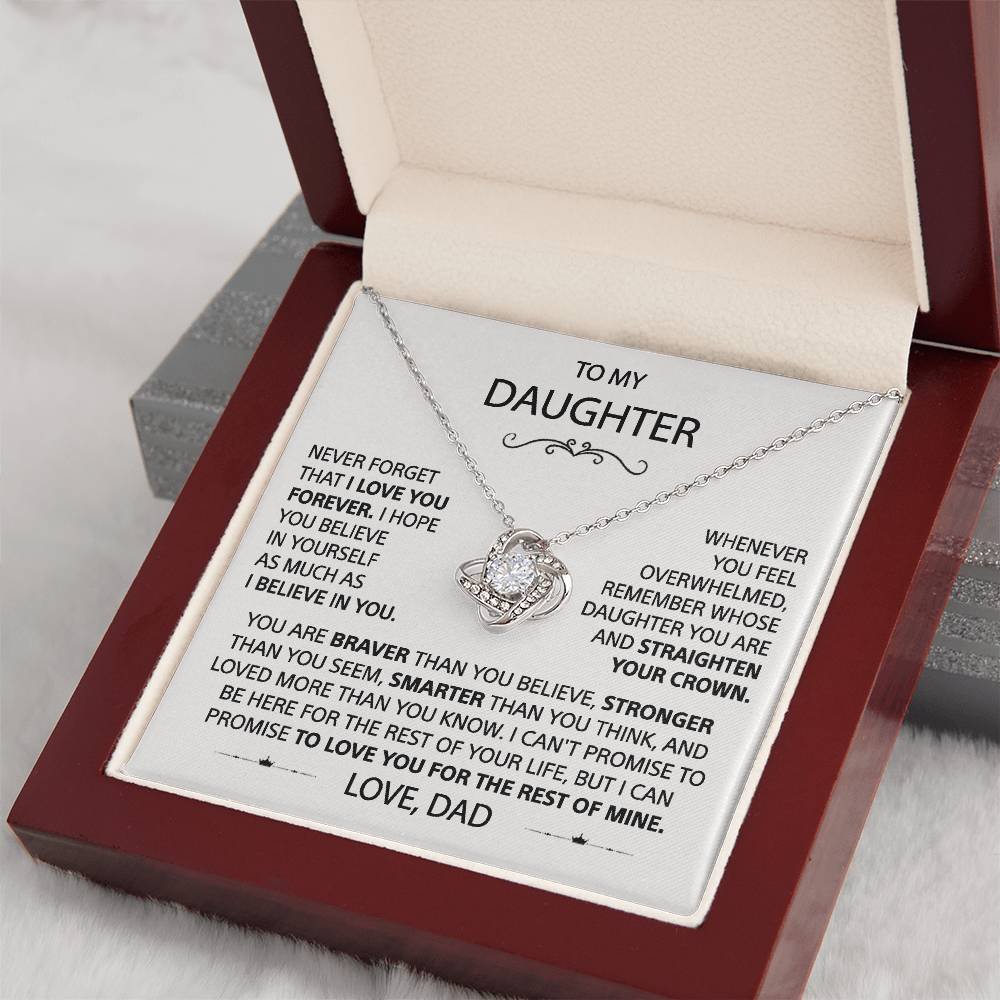 To my Daughter - Knot Love necklace, from Dad