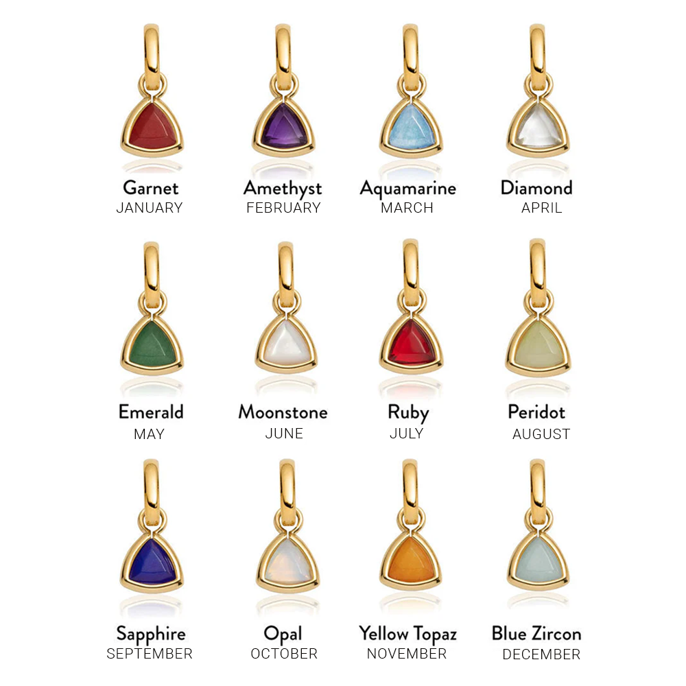 Remi - Personalised Initial & Droplet Birthstone Necklace