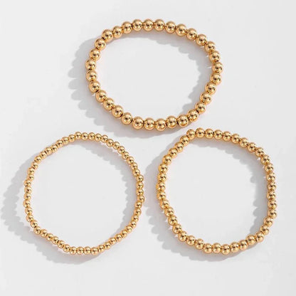 Ceya - Gold Beaded 7pcs Bracelet Stack
