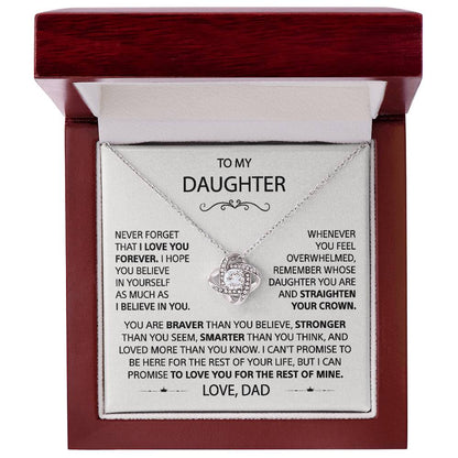 To my Daughter - Knot Love necklace, from Dad