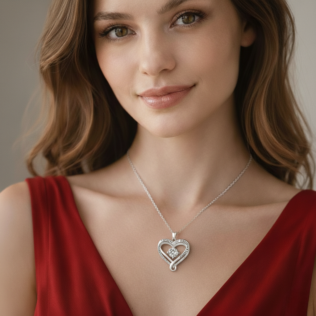 "To My Wife" - Forever & Always Eternal Heart Necklace
