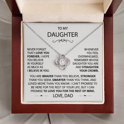 To my Daughter - Knot Love necklace, from Dad