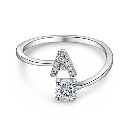 Personalized Initial Sterling Silver Ring