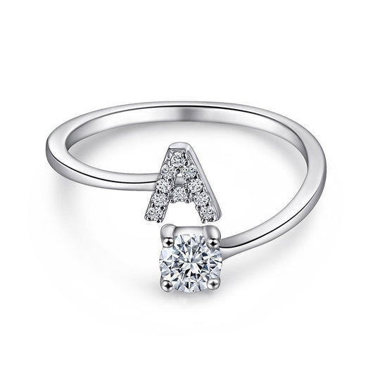 Personalized Initial Sterling Silver Ring