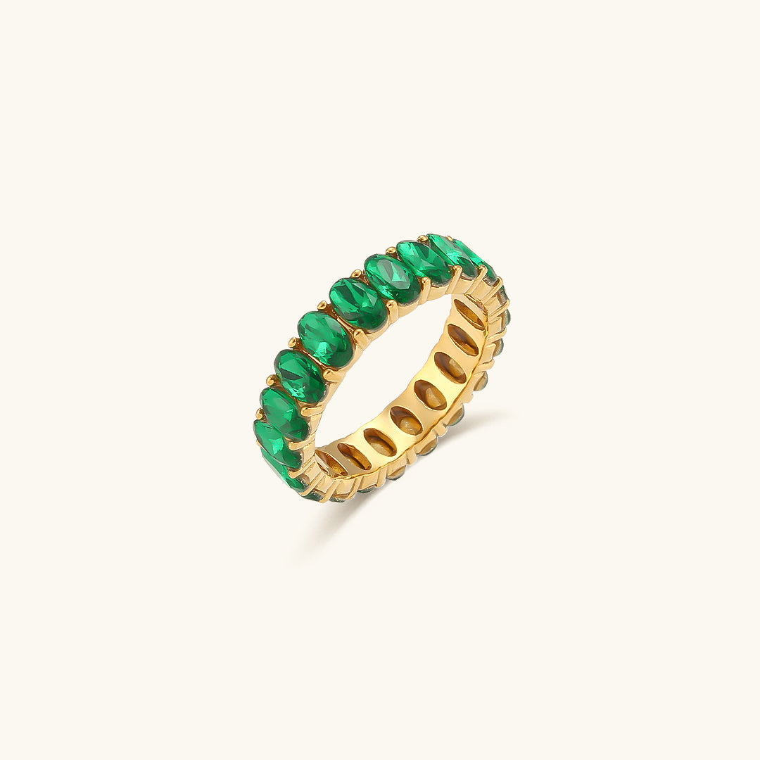 Eliza - Diamond Simulant Gold Ring