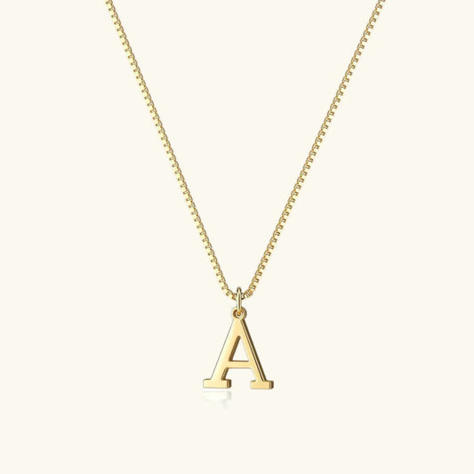 Karina - Letter Initial Gold Necklace