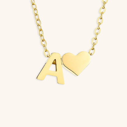 Mallory - Love Initial Letter Necklace