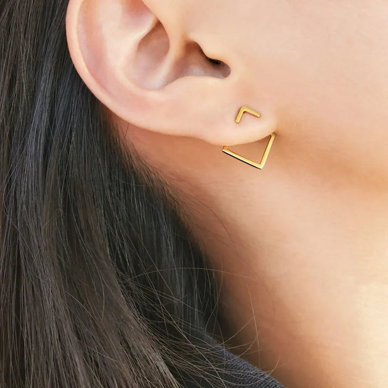 Connecting Rachel - Minimalist Geometric Earrings