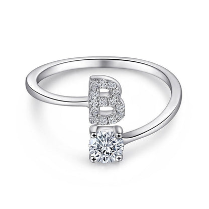 Personalized Initial Sterling Silver Ring