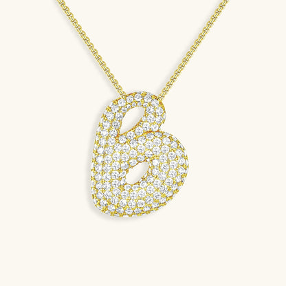 Esme - Bubble Initial Diamond Necklace