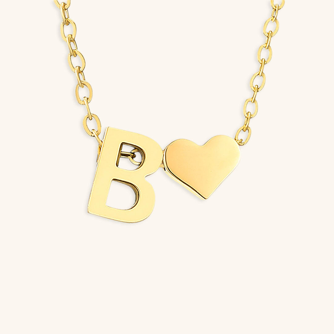 Mallory - Love Initial Letter Necklace