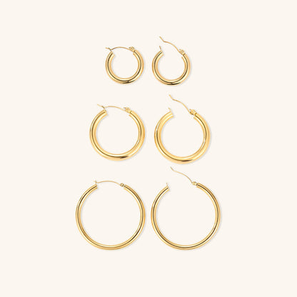Eloise - Wide Round Hoops