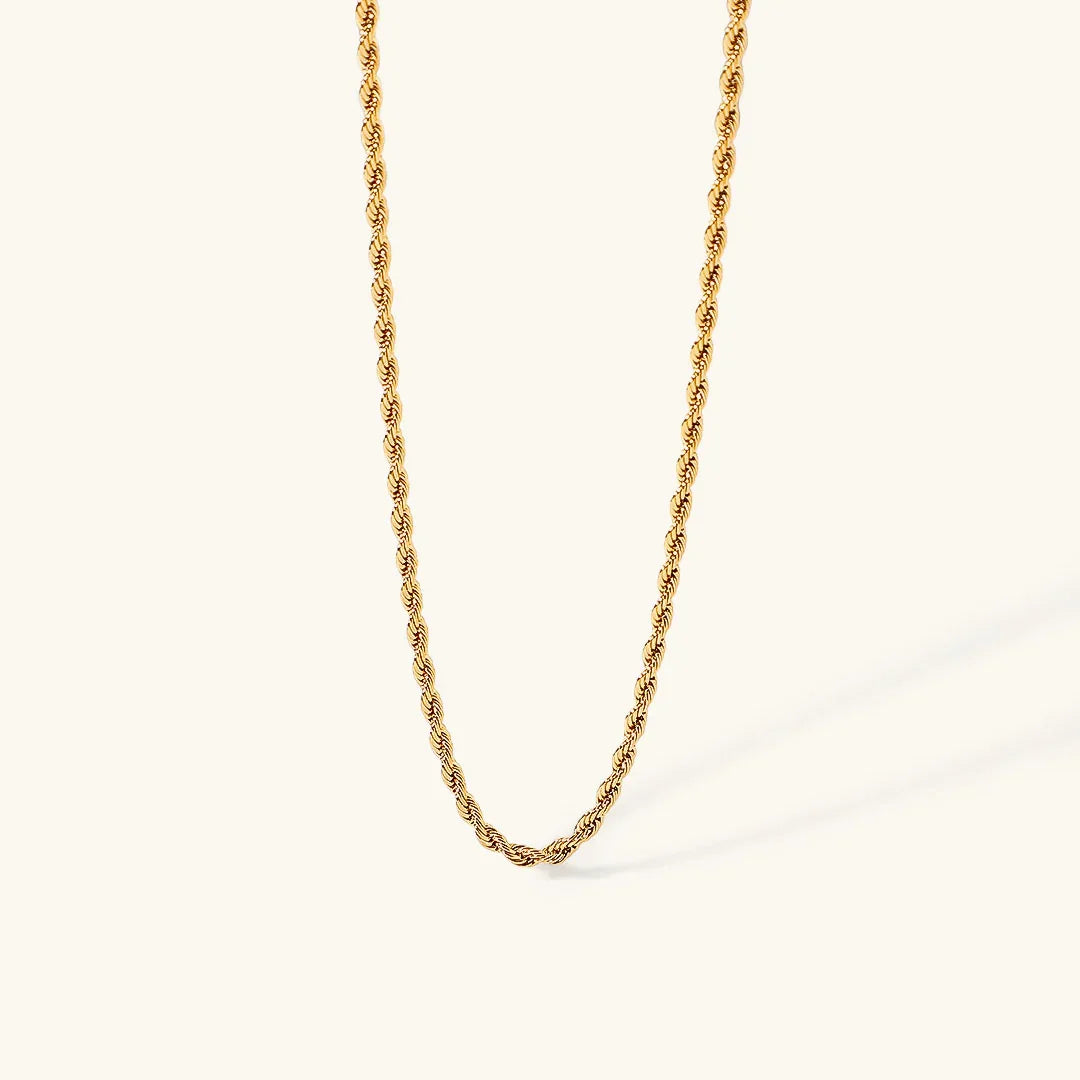 Riley - Rope Chain Gold Necklace