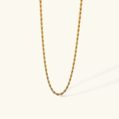 Riley - Rope Chain Gold Necklace