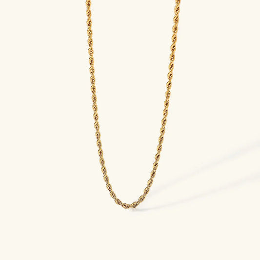 Riley - Rope Chain Gold Necklace