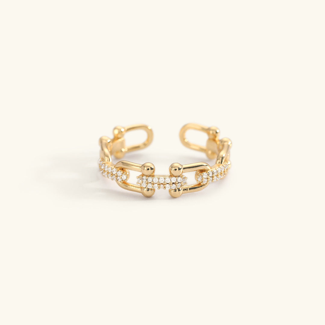 Sophie - Crystal Gold Ring