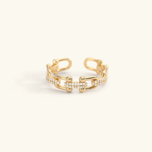 Sophie - Crystal Gold Ring