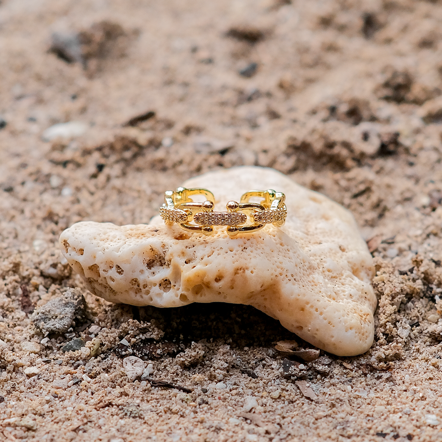 Sophie - Crystal Gold Ring