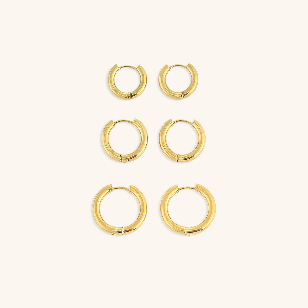 Bea - Classic Round Hoop Earrings