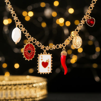 Coraline - Queen's Card Charm Necklace