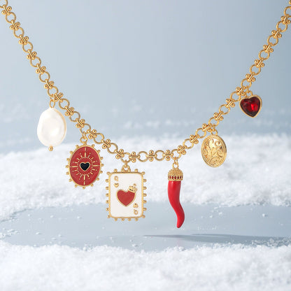 Coraline - Queen's Card Charm Necklace