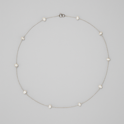 Isabella - Silver Ten Pearl Choker