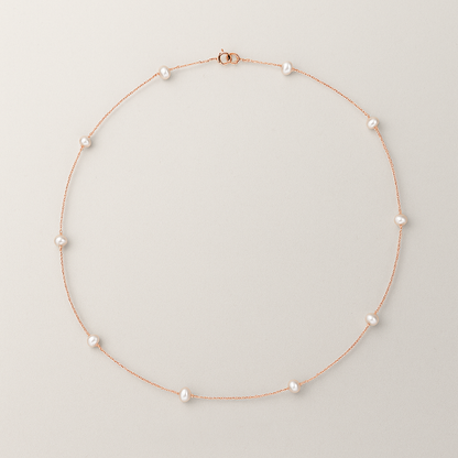 Isabella - Silver Ten Pearl Choker