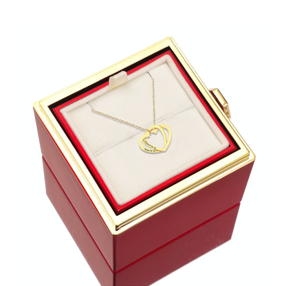 Darcy - Two interlocked hearts necklace