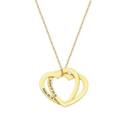 Darcy - Two interlocked hearts necklace