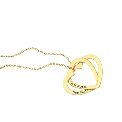 Darcy - Two interlocked hearts necklace