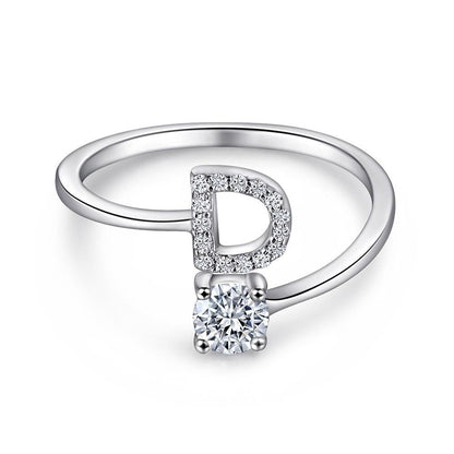 Personalized Initial Sterling Silver Ring