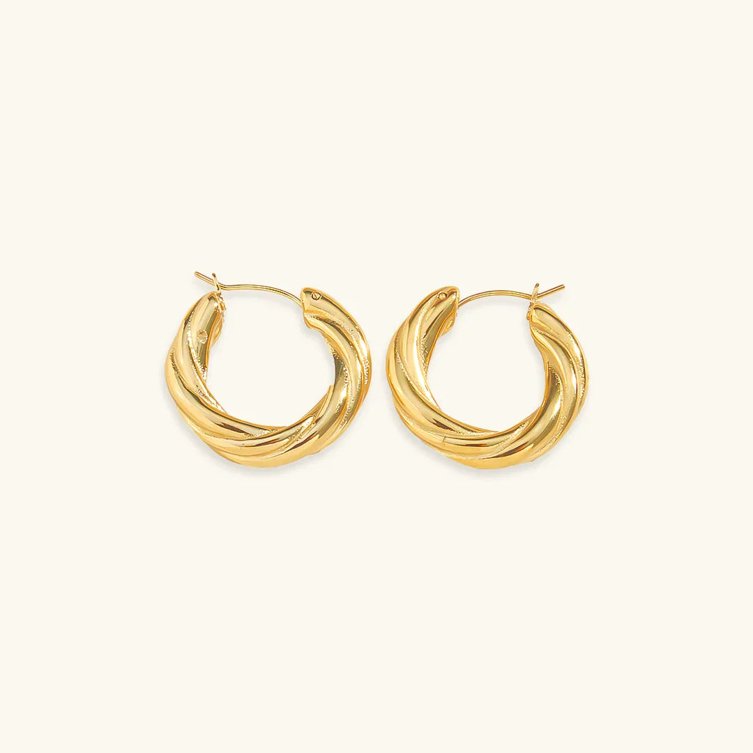 Viva- Twisted Hoop Earrings