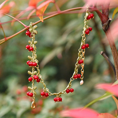 Neve - Cranberry Chain Necklace