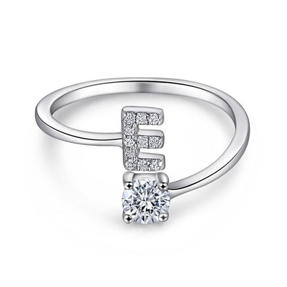 Personalized Initial Sterling Silver Ring