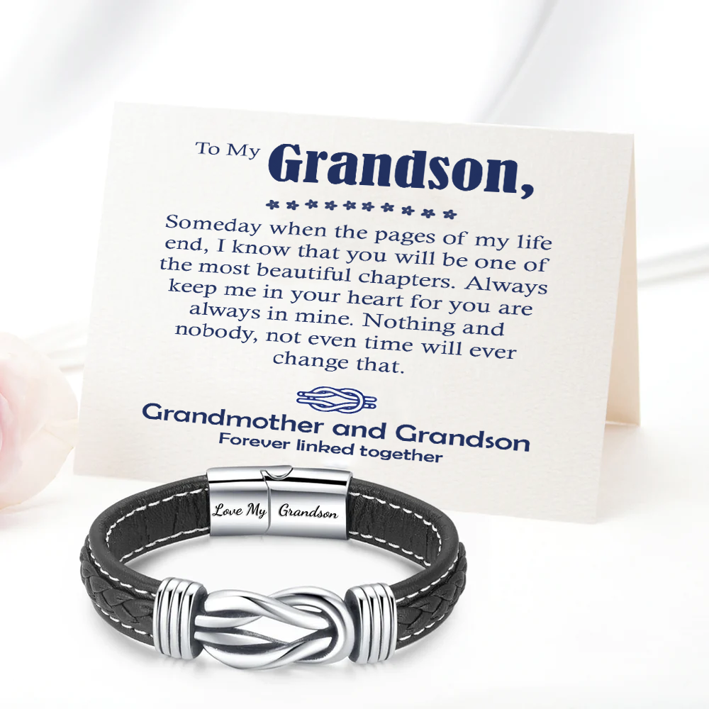 Grandmother and Grandson Forever Linked Together - bracelet