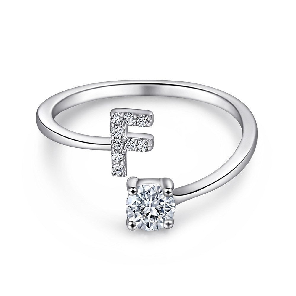 Personalized Initial Sterling Silver Ring