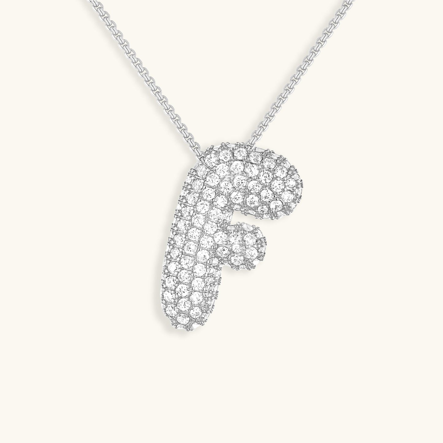 Esme - Bubble Initial Diamond Necklace