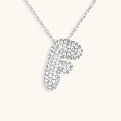 Esme - Bubble Initial Diamond Necklace