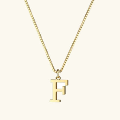 Karina - Letter Initial Gold Necklace
