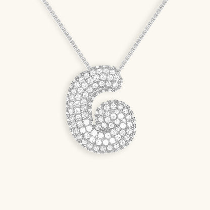 Esme - Bubble Initial Diamond Necklace