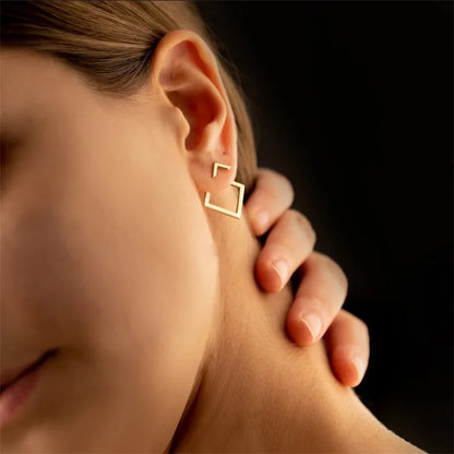 Connecting Rachel - Minimalist Geometric Earrings