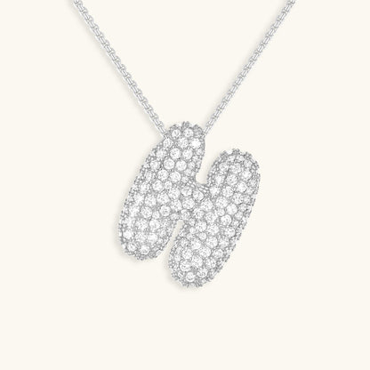 Esme - Bubble Initial Diamond Necklace