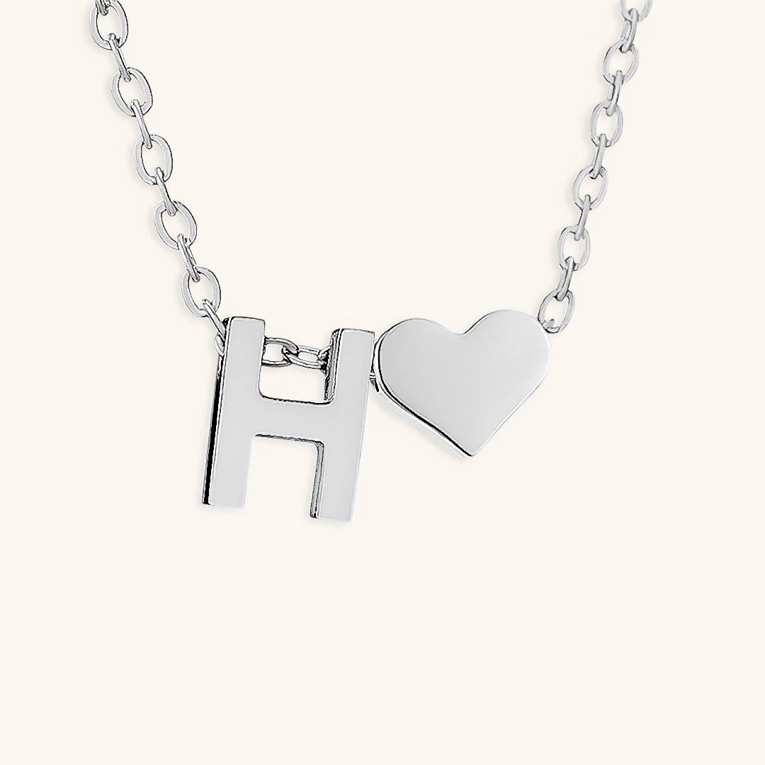 Mallory - Love Initial Letter Necklace
