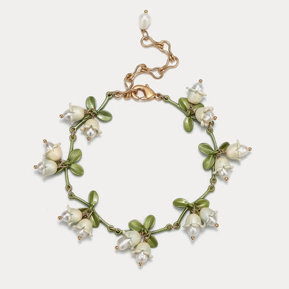 Eden - Lily Of The Valley Earrings & Bracelet
