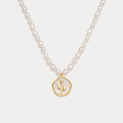 Iris - Rose Pendant Necklace