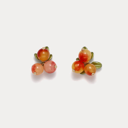 Octavia - Berry Stud Earrings
