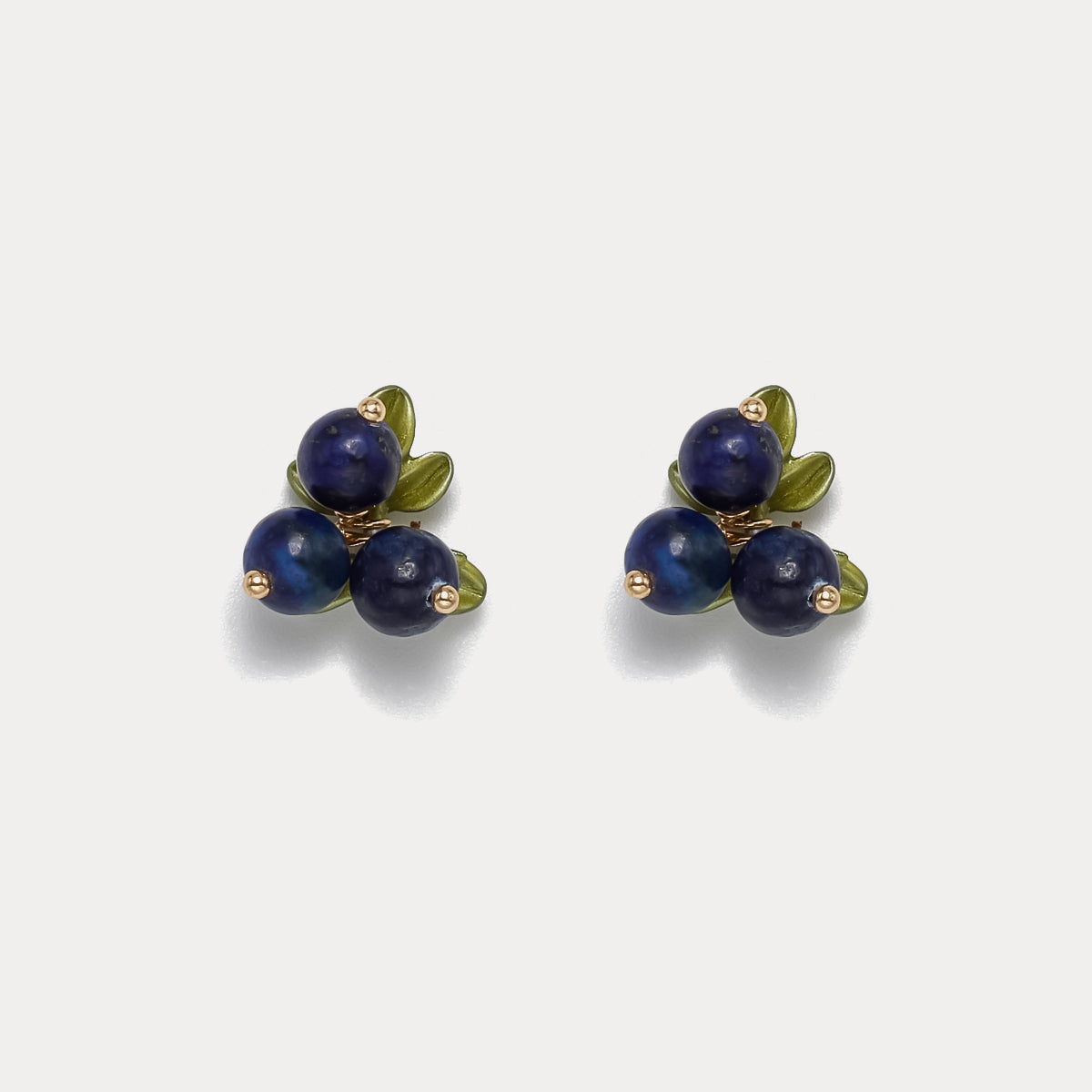 Mila - Blueberry Stud Earrings