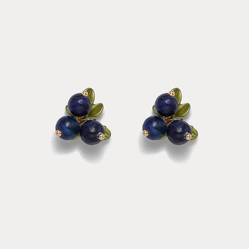 Mila - Blueberry Stud Earrings