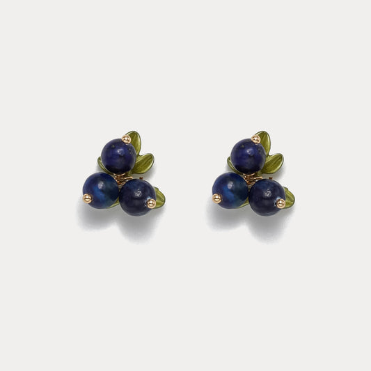 Mila - Blueberry Stud Earrings